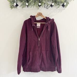 Fat Face Men’s Burgandy Full Zip Hoodie XXL TT700